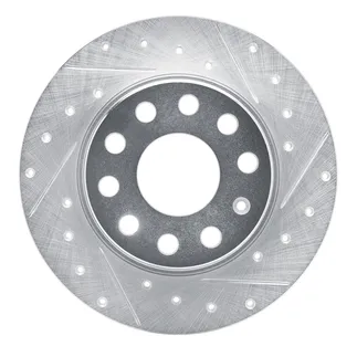 R1 Concepts EDZ-74059R Brake Rotor Drilled and Slotted Silver